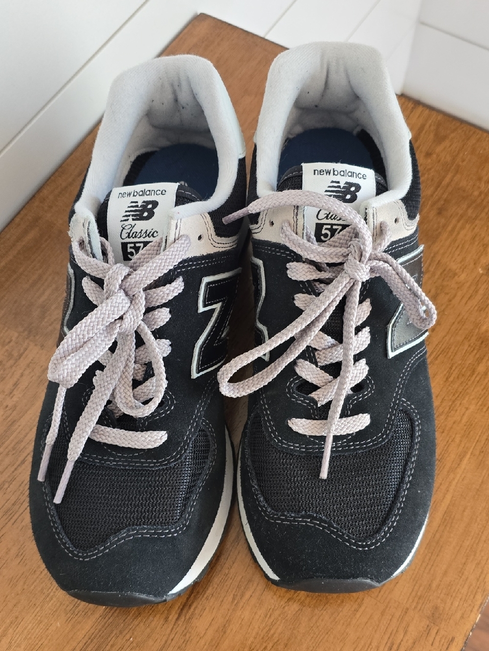 New Balance Black Sneakers with Light Gray Accents